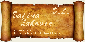 Dafina Laković vizit kartica
